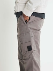 River Island Grey Regular Fit Stretch Cargo Trousers - Image 4 of 4