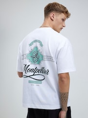 River Island White Oversized Boulevard T-Shirt - Image 1 of 4