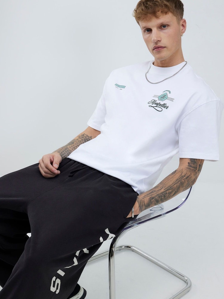 River Island White Oversized Boulevard T-Shirt - Image 2 of 4