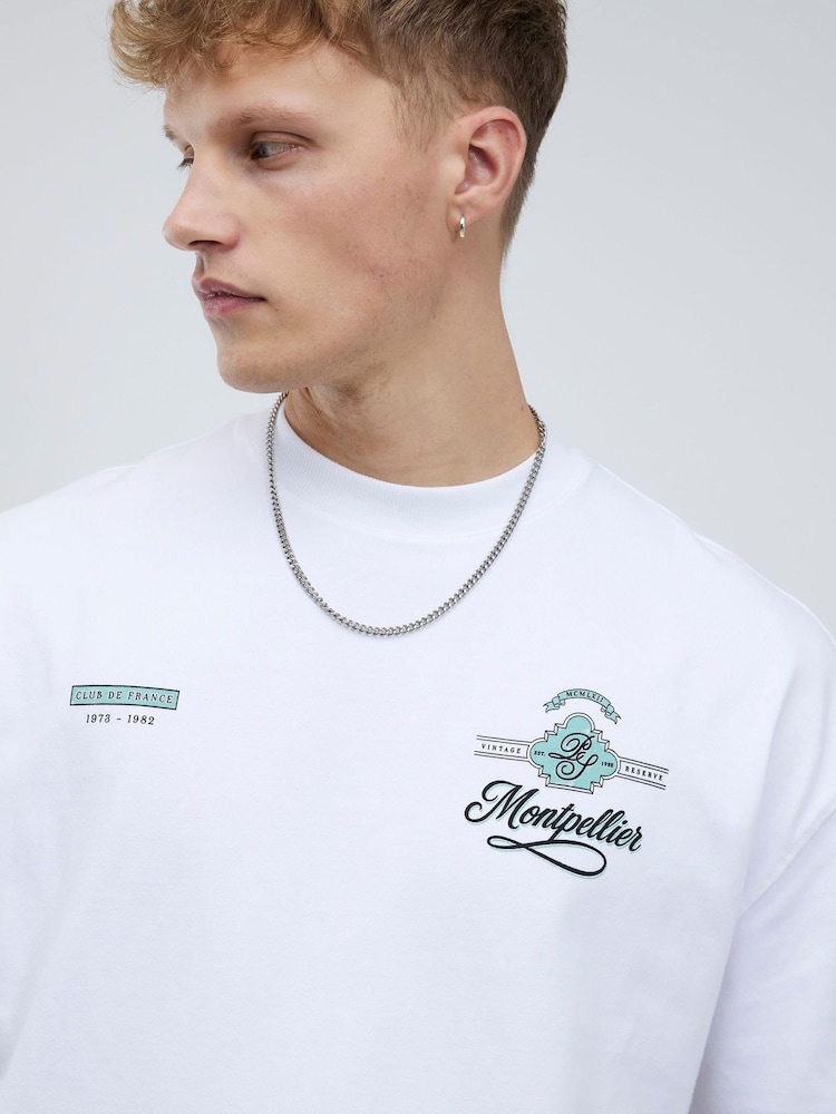 River Island White Oversized Boulevard T-Shirt - Image 4 of 4