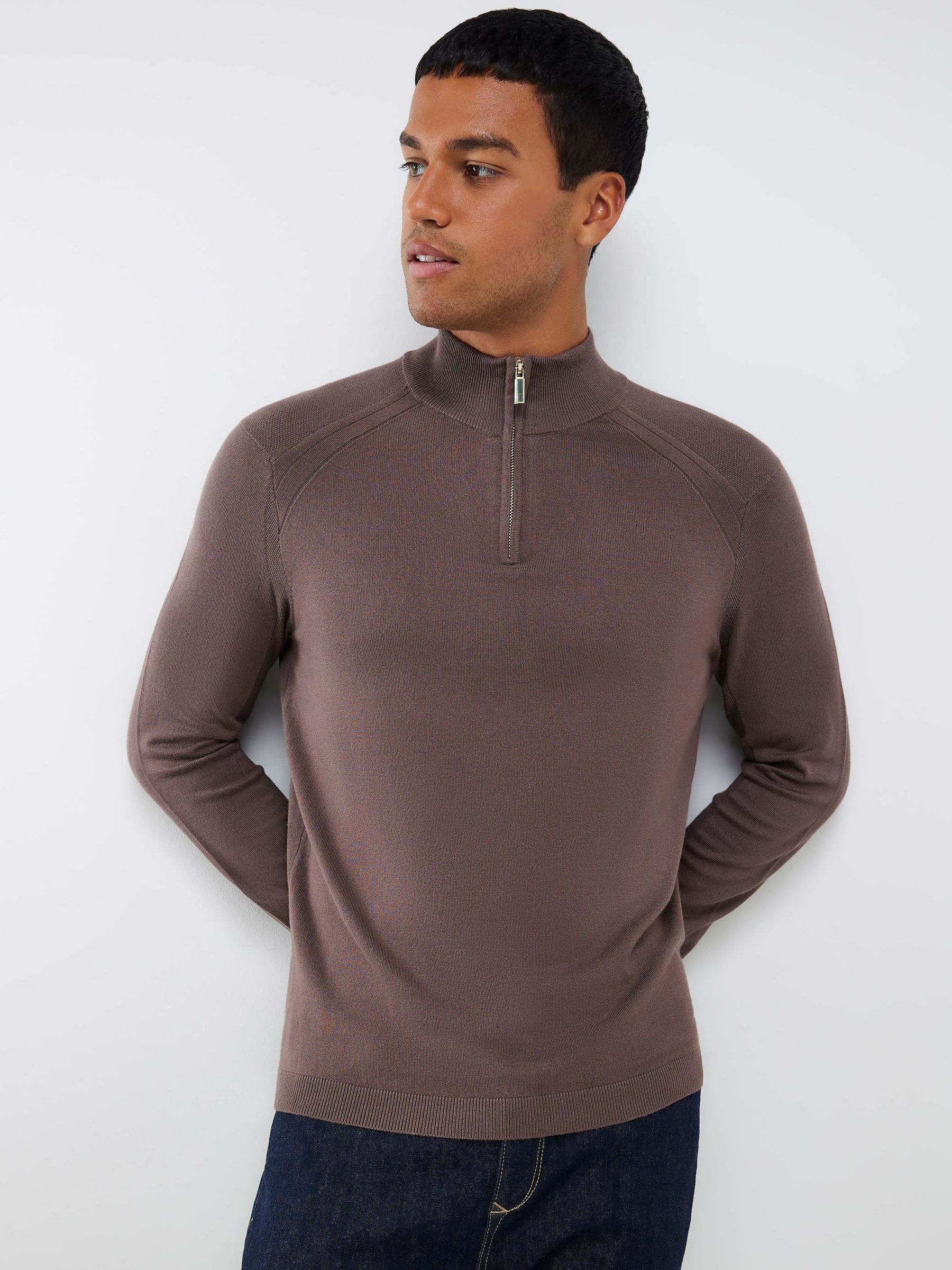 Pull col rond en cachemire - Violet africain | FR