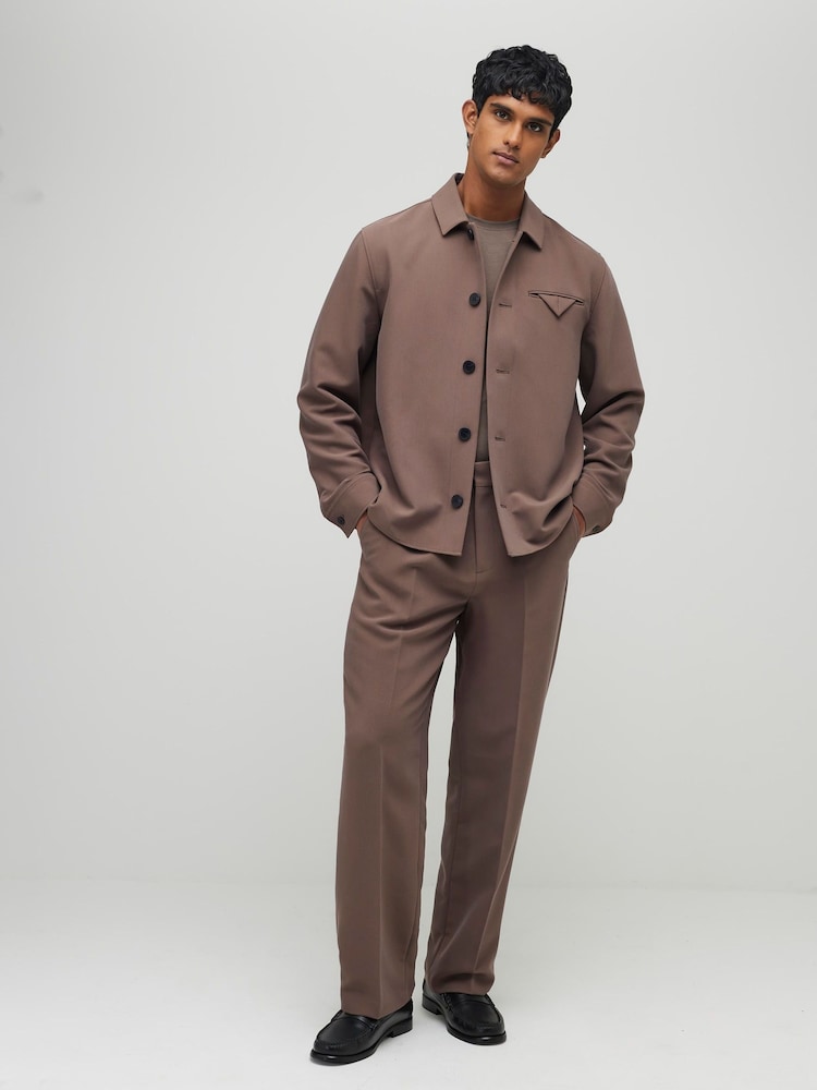 River Island Relaxed Fit Soft Tailored Stretch Trousers - صورة 1 من 4