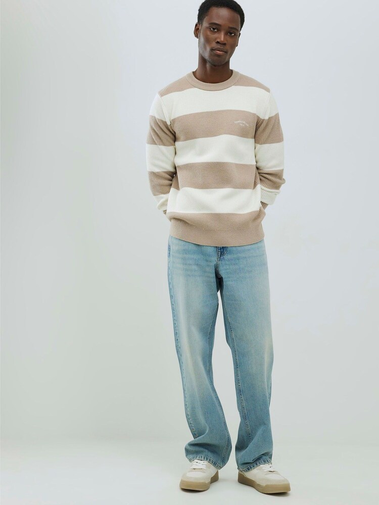 River Island Ribbed Easy Crew Striped Jumper - Imagem 2 de 4