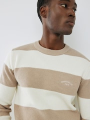 River Island Ribbed Easy Crew Striped Jumper - Imagem 3 de 4