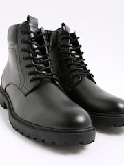 River Island Black Padded Collar Boots - Image 4 of 5