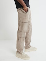 River Island Cream Skinny Fit Clean Cargo Trousers - Image 4 of 4