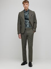 River Island Green Skinny Fit Suit Trousers - Image 1 of 4