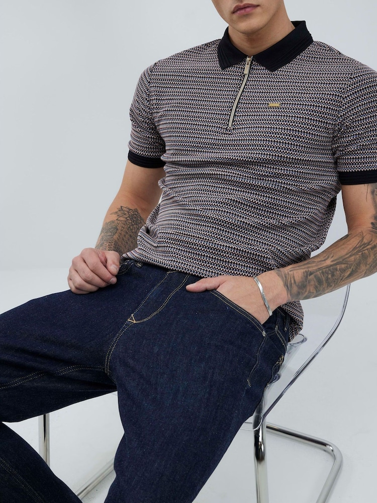 River Island Blue Stretch Slim Fit  Rinse Jeans - Image 4 of 4