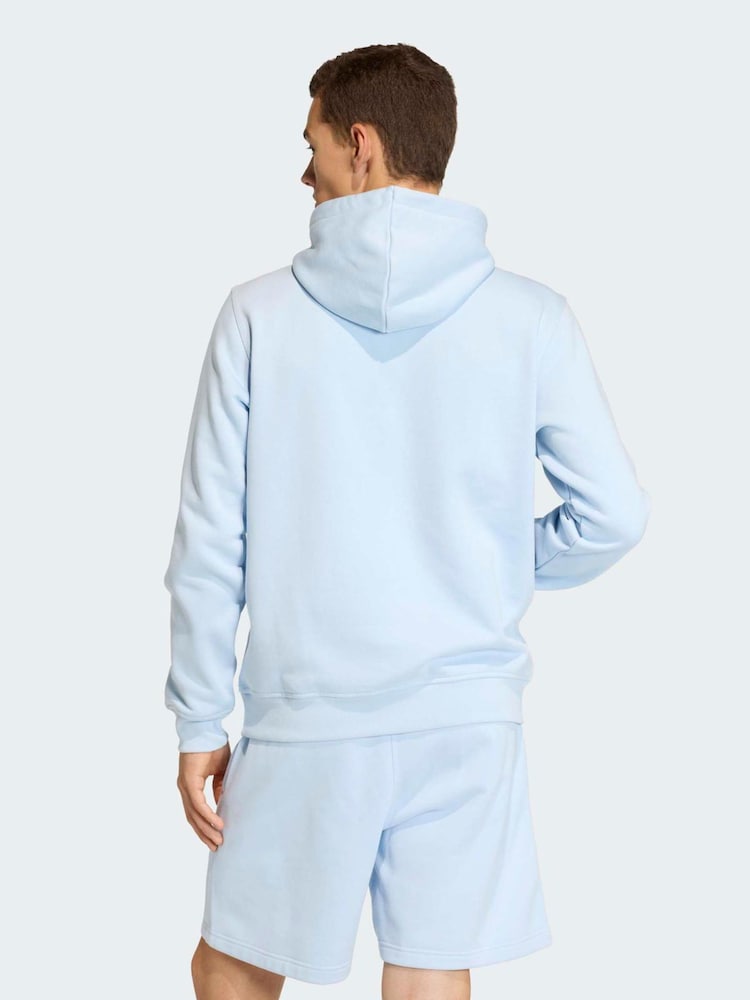 Hellblau - adidas Originals Essentials Kapuzensweatshirt mit Dreiblatt - Bild 2 von 6