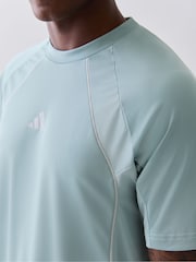 adidas Sage Green Tech App T-Shirt - Image 3 of 6