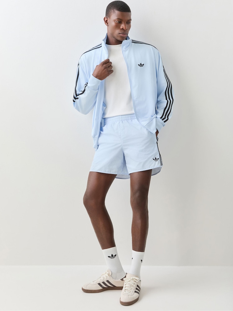 adidas Pale Blue Sprinter Shorts - Image 2 of 6 adidas Pale Blue Sprinter Shorts - Image 2 of 6