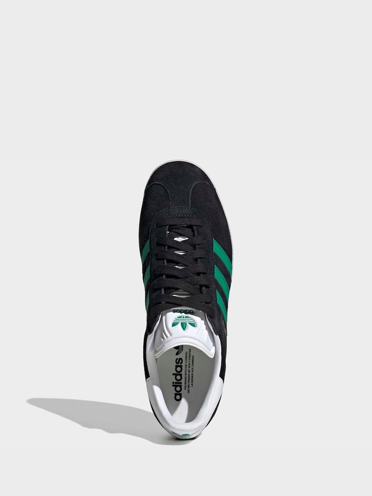 adidas gazelle silver green womens KI3206 Green Black Gazelle ADV Adidas Skateboarding Suede Shoes Footwe –  Southside Skatepark Skateshop main image 1