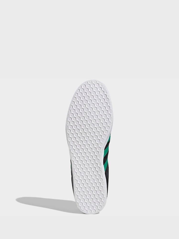 Buy adidas Originals Black/Green Gazelle Trainers from Next USA
