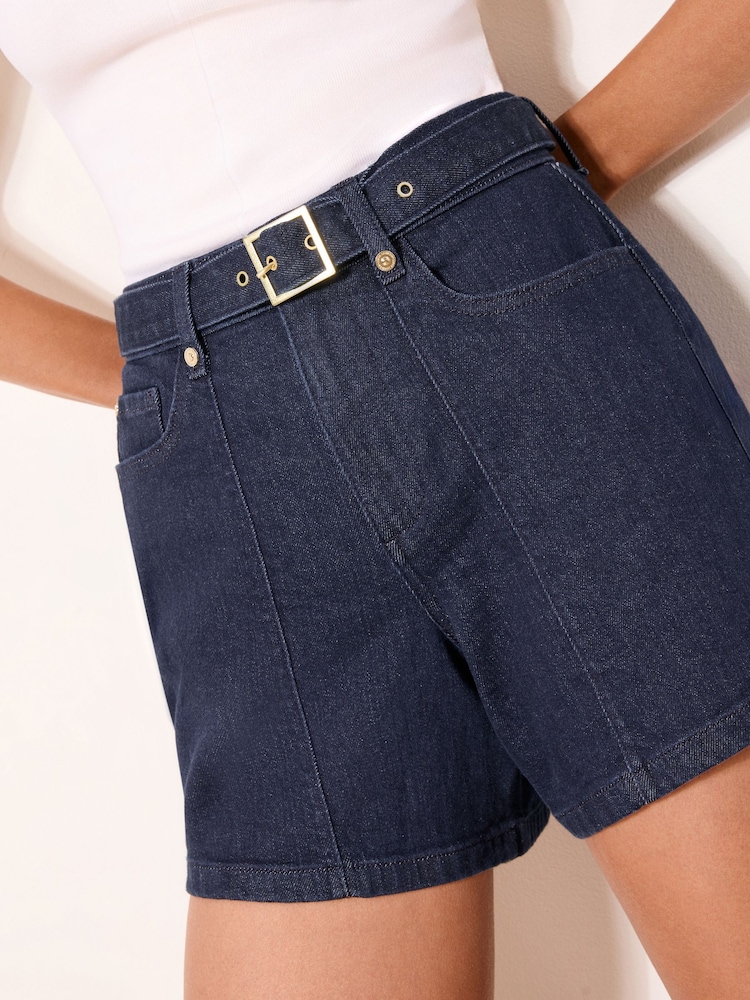 Lipsy Denim Belted Shorts - تصویر 2 از 4