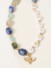 FatFace Navy Bee Happy Beaded Phone Charm - Image 2 of 2