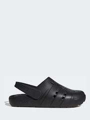 adidas Black Adilette Sandals - Image 1 of 8