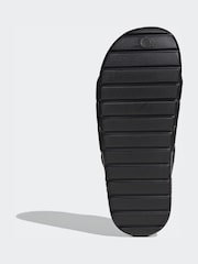 adidas Black Adilette Sandals - Image 6 of 8