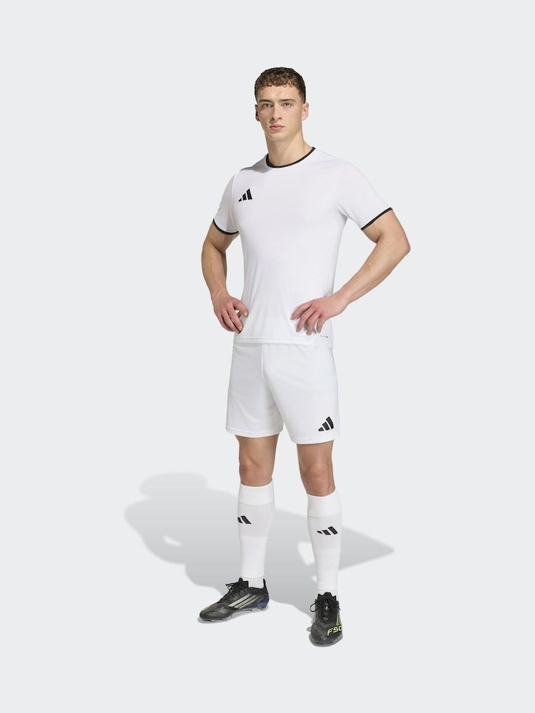 adidas White/Black Entrada Shorts - Image 1 of 8