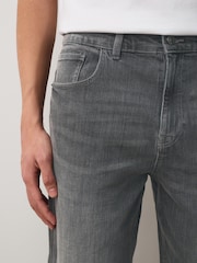 Light Grey Crosshatch Classic Stretch Relaxed Fit Jeans - Image 6 of 11