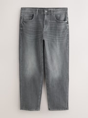 Light Grey Crosshatch Classic Stretch Relaxed Fit Jeans - Image 7 of 11