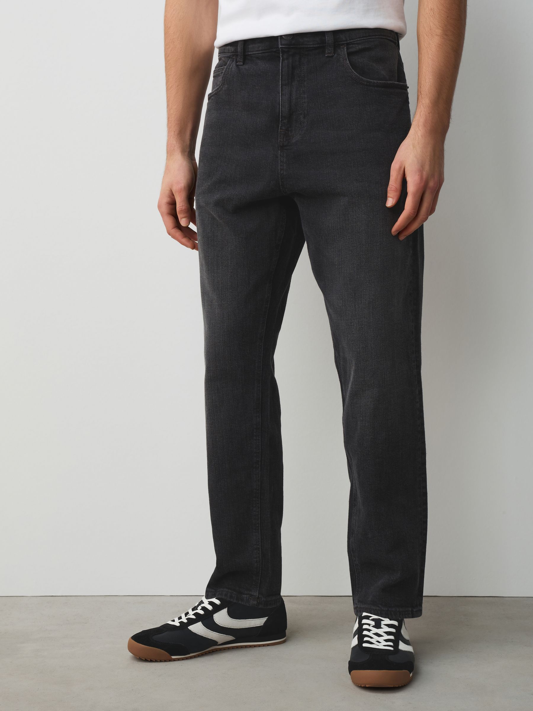 Buy Вимитий чорний хрестоподібний візерунок - Regular Tapered Fit