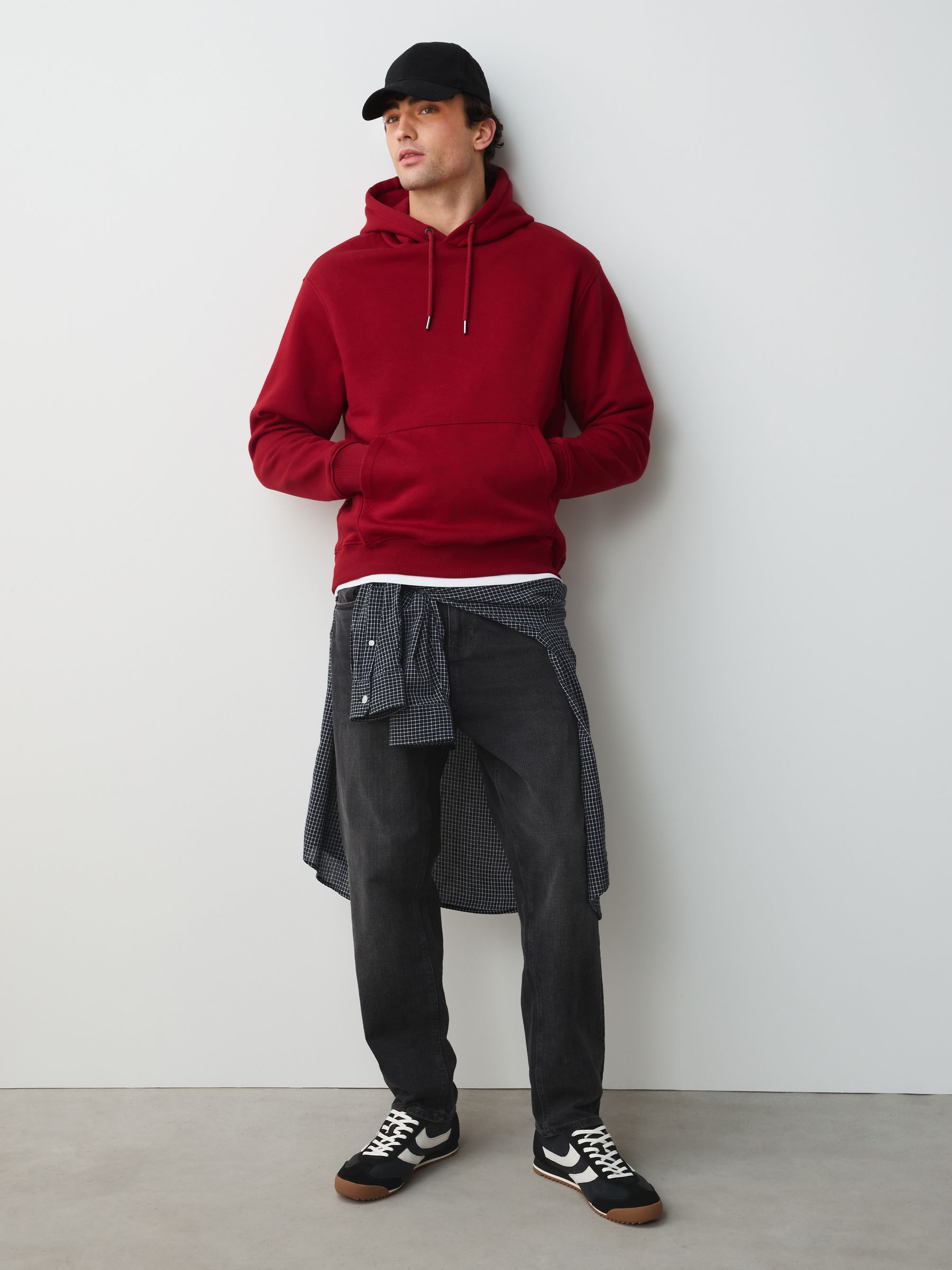 Buy Вимитий чорний хрестоподібний візерунок - Regular Tapered Fit