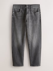 Light Grey Crosshatch Single Straight Fit Classic Stretch Jeans - Image 1 of 4