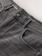 Light Grey Crosshatch Single Straight Fit Classic Stretch Jeans - Image 7 of 9