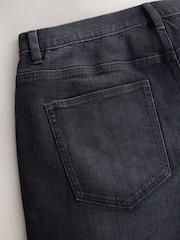 Gewaschene schwarze Kreuzschraffur - Klassische Stretch-Jeans in Relaxed Fit - Bild 4 von 5