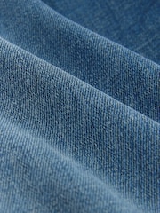 Mid Blue Crosshatch Straight Fit Straight Fit Classic Stretch Jeans - Image 10 of 10