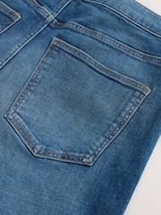 Mid Blue Crosshatch Straight Fit Straight Fit Classic Stretch Jeans - Image 7 of 10