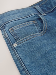 Mid Blue Crosshatch Straight Fit Straight Fit Classic Stretch Jeans - Image 8 of 10