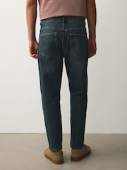 Синій/зелений відтінок Crosshatch - Regular Tapered Fit Classic Стрейчевий джинси - Image 4 of 8