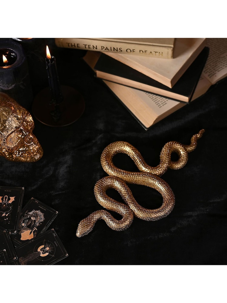 Widdop Gold Snake Decoration Ornament - Image 1 of 3 Widdop Gold Snake Decoration Ornament - Image 1 of 3