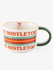 Hottie White Jollie Kiss Me Under The Mistle Toe Set Of 2 Mugs - Image 1 of 1