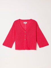 FatFace Bree Red Knitted Cardigan - Image 6 of 6
