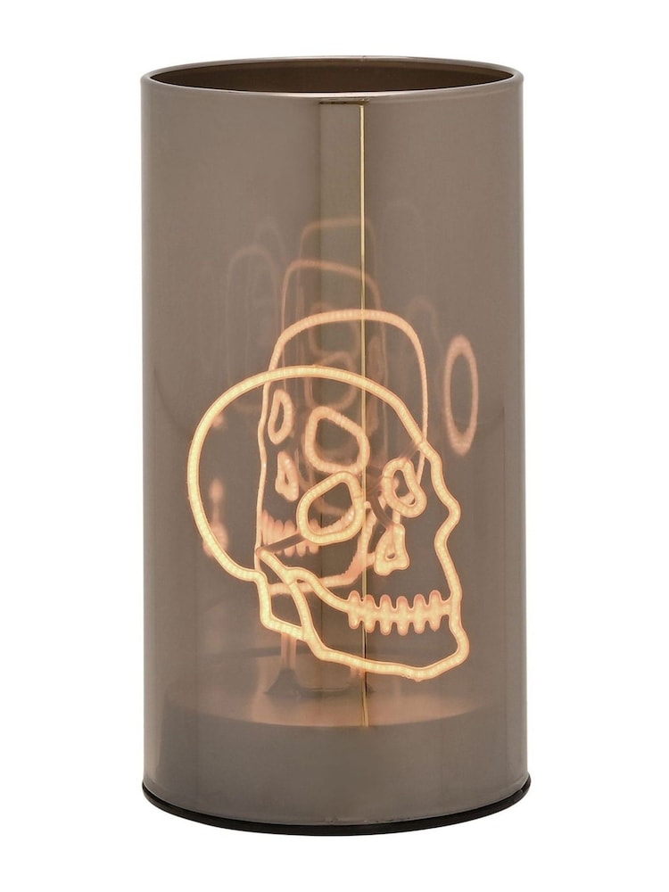 Widdop Grey LED Glass Skull Light Tube - Image 1 of 2 Widdop Grey LED Glass Skull Light Tube - Image 1 of 2