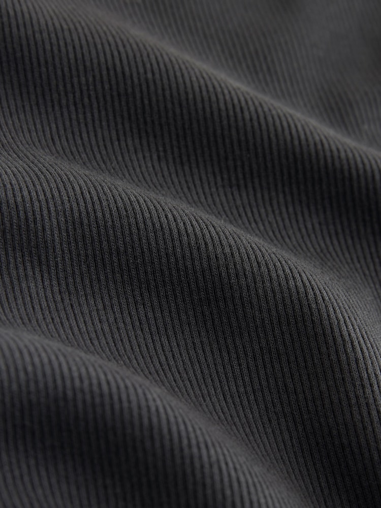 Grey Fish Beaded Ribbed Scoop Neck Vest Top - Image 3 of 3