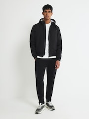 River Island Black Hooded Tech Bomber Jacket - Image 1 of 4