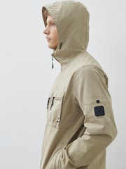 River Island Natural Hooded Washed Tech Shacket - Image 4 of 4
