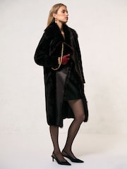 Reiss Chocolate Brown Elia Coat - Image 1 of 7