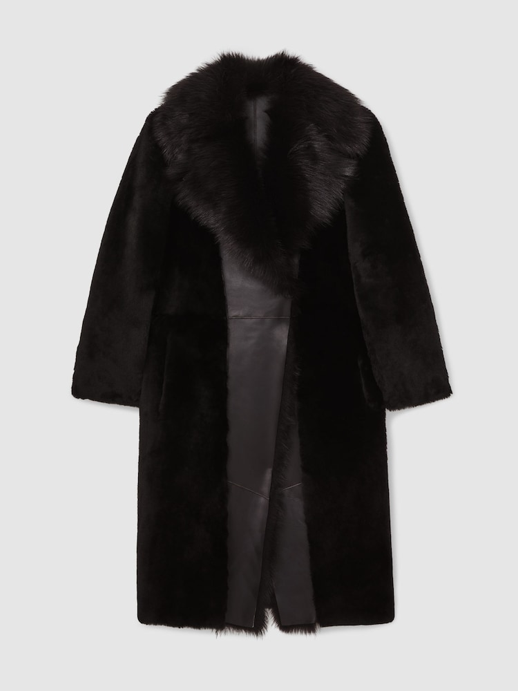 Reiss Chocolate Brown Elia Coat - Image 2 of 7 Reiss Chocolate Brown Elia Coat - Image 2 of 7