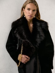 Reiss Chocolate Brown Elia Coat - Image 3 of 7