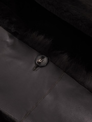 Reiss Chocolate Brown Elia Coat - Image 7 of 7