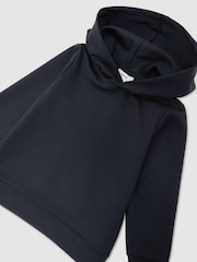 Reiss Navy Blue Fabien Interlock-Jersey Hoodie - Image 3 of 3