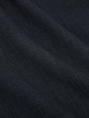 Reiss Navy Venue Double-Breasted Wool-Blend Tailored-Fit Suit Jacket - Image 7 of 7