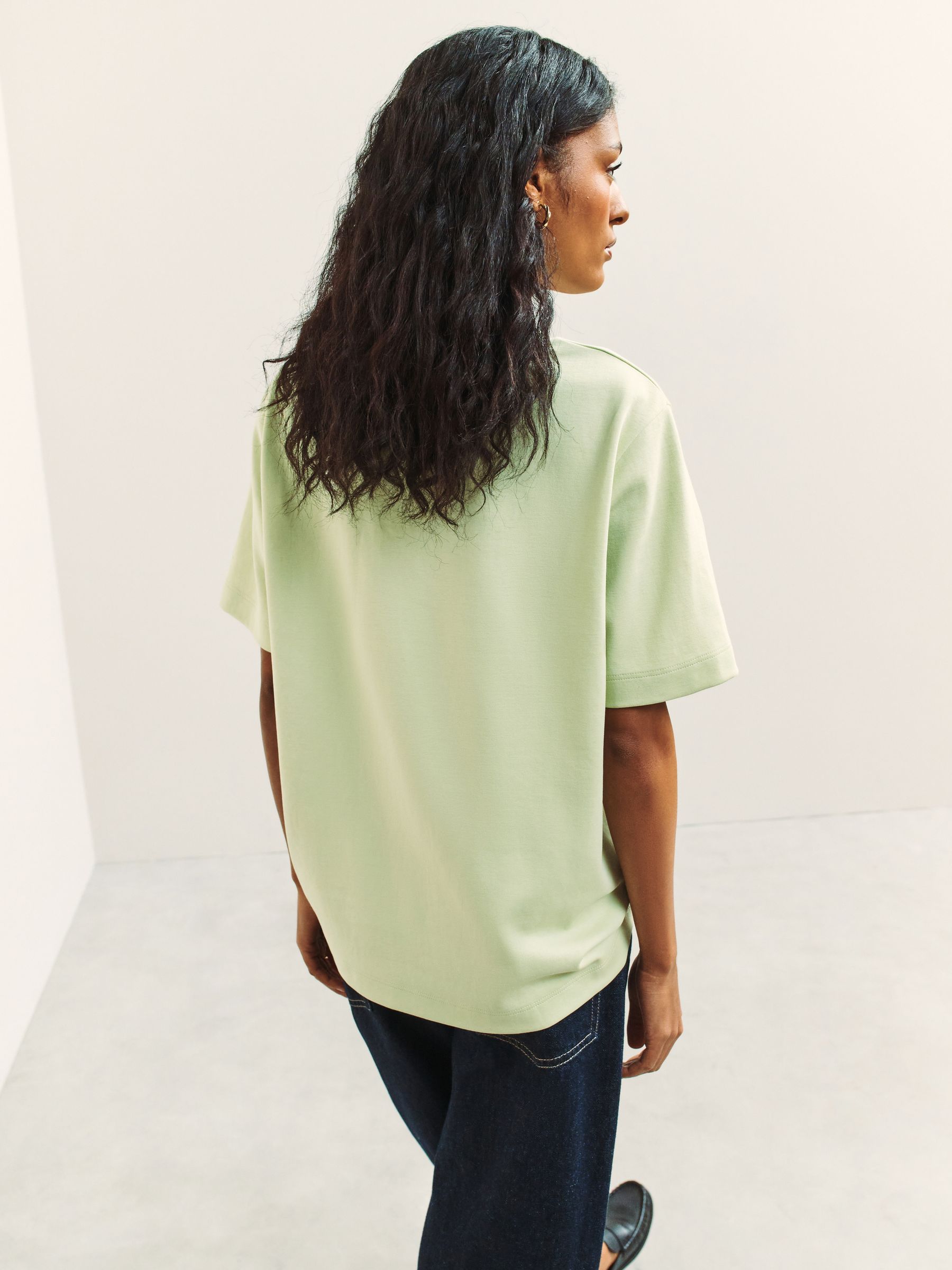 Buy Lime Green Heavyweight Short Sleeve Crew Neck T-Shirt from
