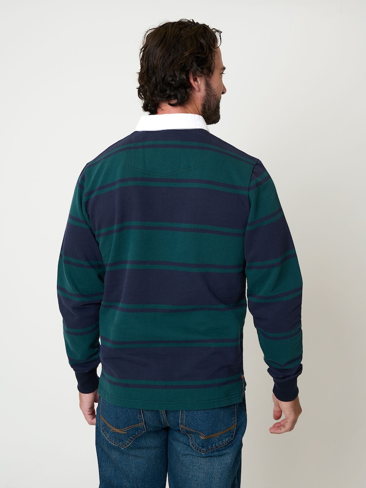 Saltwell Stripe Long Sleeve Polo Neck Rugby Top - Image 2 of 4 Saltwell Stripe Long Sleeve Polo Neck Rugby Top - Image 2 of 4