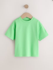 روشن سبز - چھوٹی بازو والی سادہ ٹی شرٹ (3ماہ-7سال) - تصویر 1 از 4