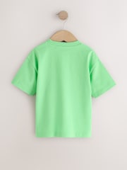 روشن سبز - چھوٹی بازو والی سادہ ٹی شرٹ (3ماہ-7سال) - تصویر 2 از 4